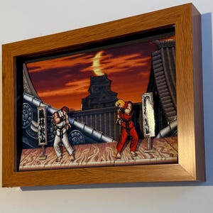 Street Fighter 2 3D-inramad konstskugglåda bild 12