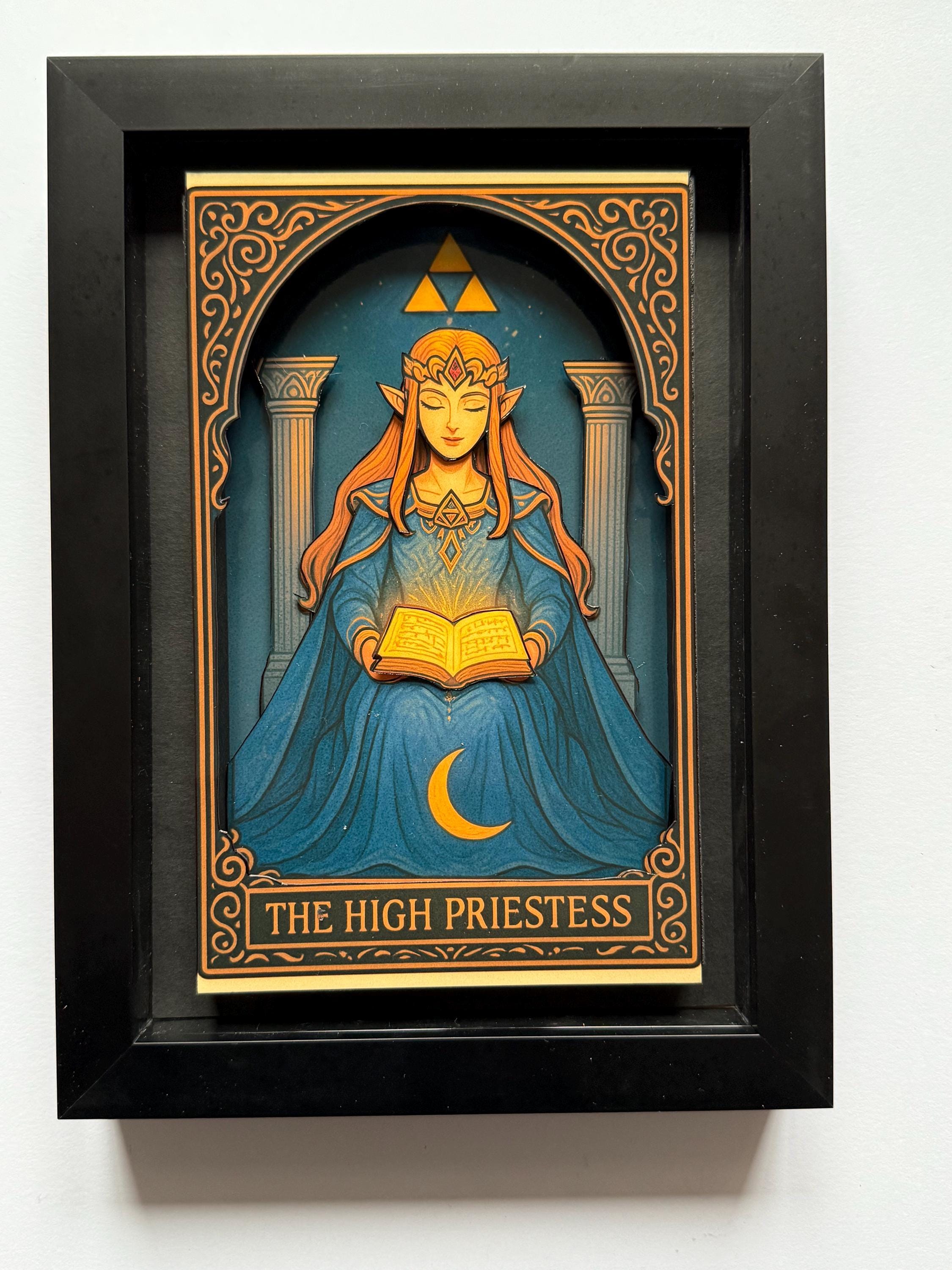 Legend of Zelda Tarot “the High Priestess” Framed 3D Art Shadow