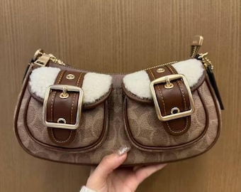 Vintage Coach Saddle Bag 9851 Mahogany Brown Leather Crossbody