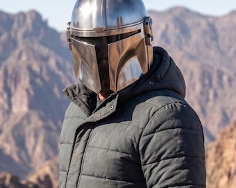 Handmade Mandalorian Helmet – Wearable Beskar Inspired Steel Armor for Comic Con, LARP & Cosplay
