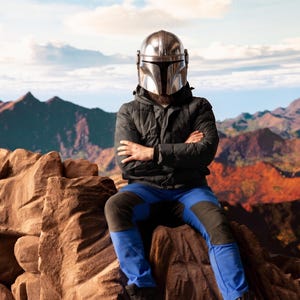 Star Wars Mandalorian helmet wearable, cosplay armor helmet steel, LARP Mandalorian gear, warrior helmet cosplay, fan collectible prop,