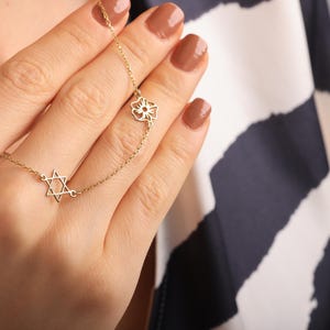 Sterling Silber Davidstern Halskette, Jüdische Stern Schmuck Geschenk