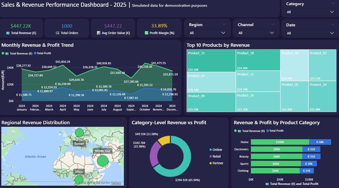 Power BI Dashboard Bundle – 5 Templates to Track Finance, HR, Sales ...