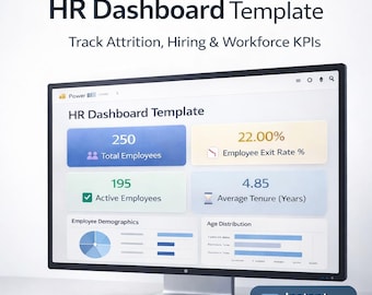 Power BI HR Dashboard Template | Workforce Analytics & Employee KPI Report