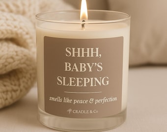 Vela perfumada para dormir de bebé, cera de soja, decoración para habitación infantil, regalo para baby shower