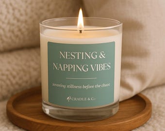 Vela de soja Nesting & Napping Vibes: Decoración relajante para el hogar