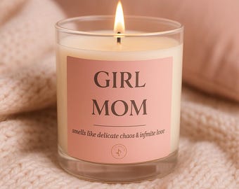 Vela de soja para mamá, baby shower, recipiente de vidrio reutilizable, regalo para el Día de la Madre