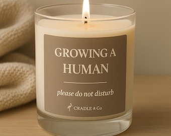 Cómo hacer una vela humana: cera de soja no tóxica, ideal para baby shower y como regalo de embarazo.