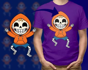 Dancing Skeleton Clipart Bundle: Halloween Party Bone Line Art (Digital Download)