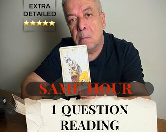 Lectura de Tarot de 1 Pregunta la misma hora / Perspectivas psíquicas detalladas y respuestas precisas para el amor y el trabajo / Entrega el mismo día