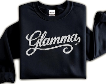 Custom Glamma Rhinestone Shirt, Sparkly Glamma Sweatshirt, Bling Grandma Shirt, Glam Grandma Gift, Glamma Birthday Shirt, Stylish Grandma