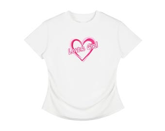 T-shirt moulant en coton délavé vintage