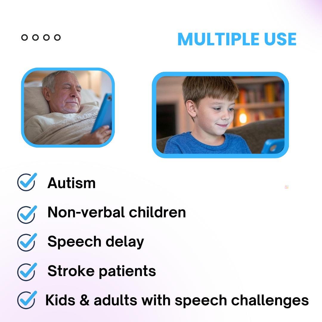 AAC Speech Tablet for Autism, Nonverbal Communication Board, Speech ...