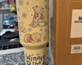 Winnie the Pooh 40oz Tumbler Cup | Cute Stanley|Insulated Travel Mug Gift valentines mother day Christmas | stainless steel