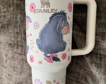 Eeyore  40oz Tumbler Cup | Cute Stanley|Insulated Travel Mug Gift valentines mother day Christmas | stainless steel