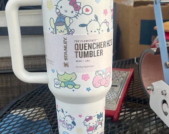 Vaso Kitty de 40 oz, nuevo regalo, tinta permanente, acero inoxidable