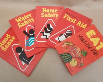 Ladybird Health and Safety Series 819 - Road Sense, First Aid, Water Safety, Eat and be Fit - Glossy Covers