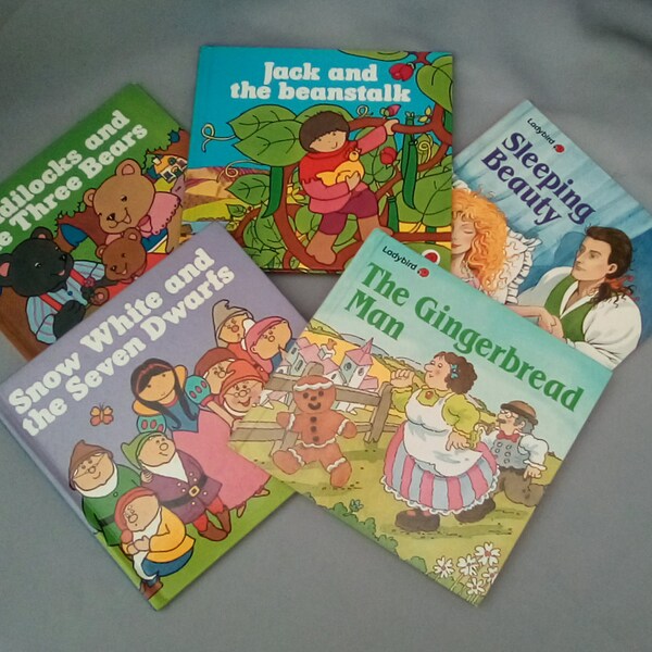 First Fairy Tales Ladybird Books Series S852 - Ugly Duckling Gingerbread Man Sleeping Beauty Jack and the Beanstalk Goldilocks & Snow White