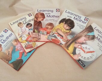 Learning with Mother Ladybird Books 1, 2 and 3 Series 702 Under Fives - Matt Covers - 70s