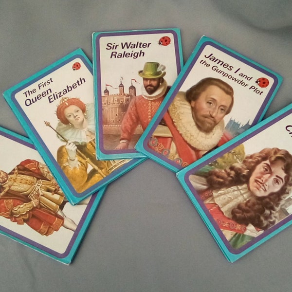 Ladybird History Books Series 561 - Henry VIII Elizabeth I Walter Raleigh Gunpowder Plot Oliver Cromwell James II - 70s Matt Covers