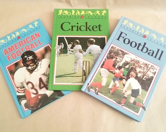 Ladybird Leisure Books - American Football, Cricket and Football - Series 875 1st Editions -  Glossy Covers