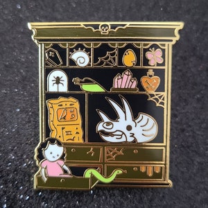 Cabinet Of Curiosities Enamel Pin - Halloween Pin, Spooky Pin