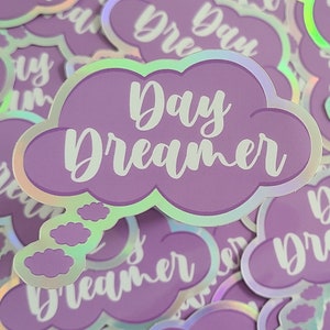 Day Dreamer Cloud Thought Bubble Holographic Vinyl Sticker