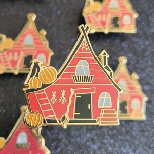 Witch Cabin Enamel Pin- Halloween Pin, Spooky Pin, Witchy Pin