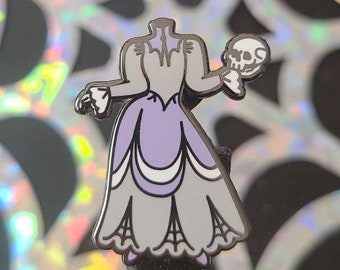 Spooky Victorian Ghost Girl Enamel Pin