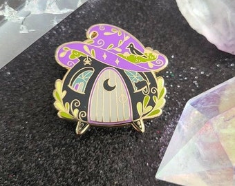 Witch Cauldron House Enamel Pin - Cauldron Pin, Witch Pin