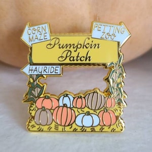 Pin de esmalte duro de parche de calabaza