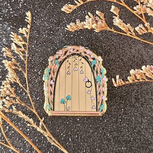 Fairy Garden Door Enamel Pin - Fairy Door Pin, Garden Door Pin