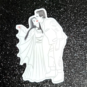 The Munsters Vinyl Sticker - Lily Munster Sticker, Herman Munster Sticker, Spooky Line Art Stickers