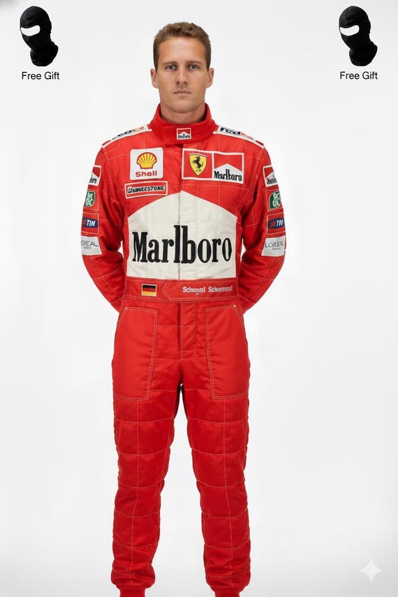 Michael Schumacher, go Kart Racing Suit CIK FIA Level 2 , F1 Racing Suit for Men, Women & Kids with Free  gift Balaclava