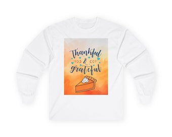 Dankbares, dankbares Langarm-T-Shirt - Erntedank-Fall-Shirt