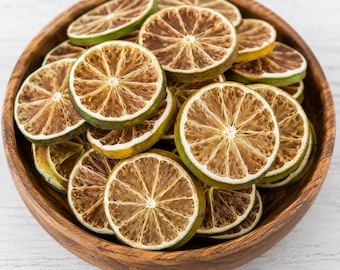 Dehydrated Lime Slices | All-Natural Dried Citrus | Drink Garnish • Craft Supply • Home Décor