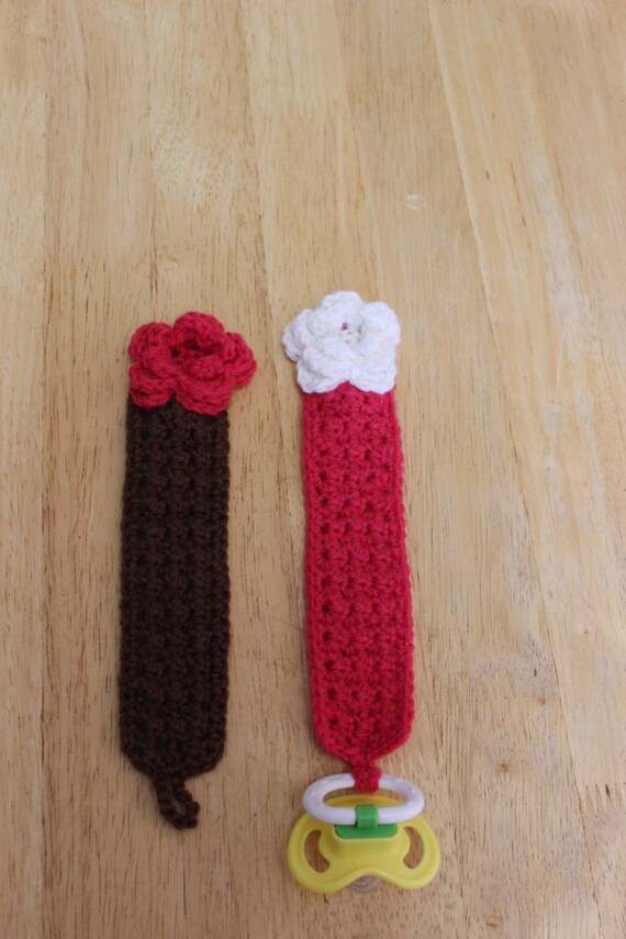 Items similar to Crocheted Pacifier Holder ( Pacifier not included ) on