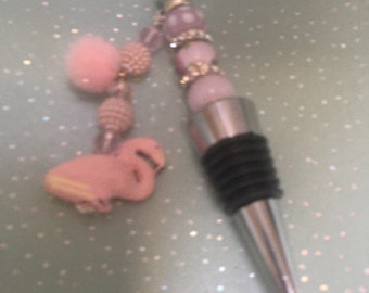 Fabulous Flamingo Wine Stopper pink beachy Hostess gIFT FREE SHIPPING