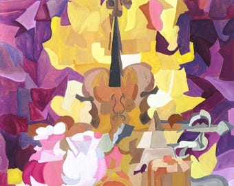 Favourite Violin | Cubist Musical Art