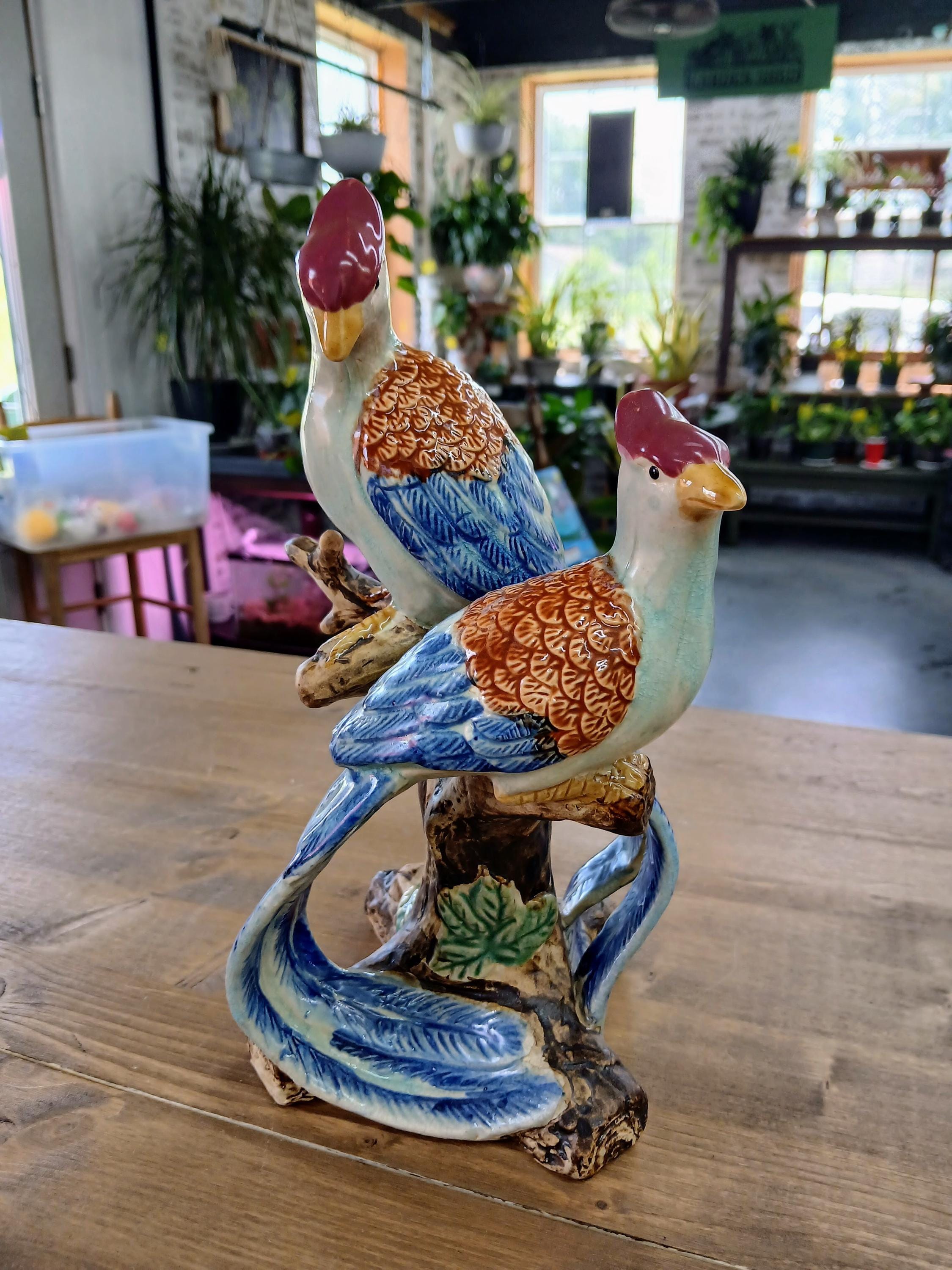 パリ鳥オブジェ　台座付アンティークビンテージ bird of paradise Figurines Bird of Paradise - Etsy