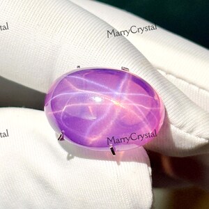 17.40 Ct Star Lindy Pink Opaque Sapphire Synthetic Cabochon Healing Crystal Loose Gemstone