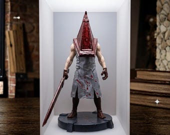 Pyramid Head Figure | Silent Hill Horror Collectible Statue, Dark Gaming Decor