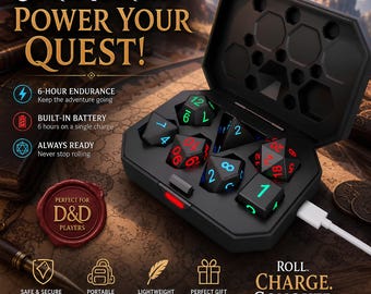 Dnd Dice Set | Dungeon and Dragons | Led Polyhedral Dice Resin