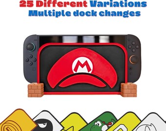 Nintendo Switch 2 Dock Cover - Mario Edition - Gamer Dock Stand Video Console
