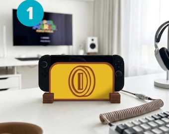 Video Console Nintendo Switch 2 Dock Cover Mario Coin Yellow & Golden Color
