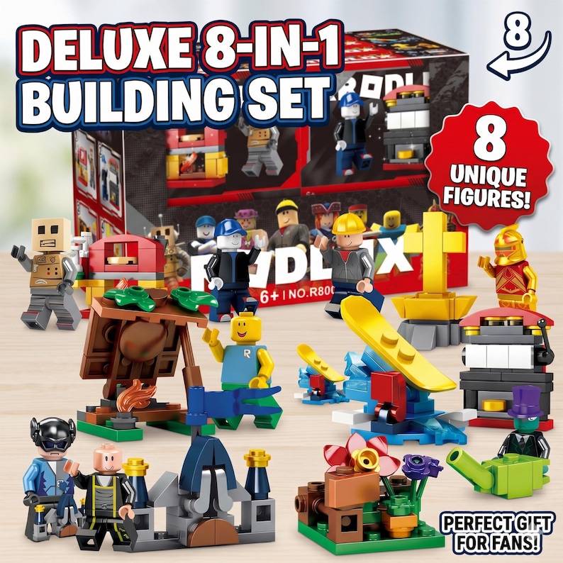 8 Different Roblox Figure Toys with Accessories - Birthday and Graduation Gift for Kids Cake Bild 2