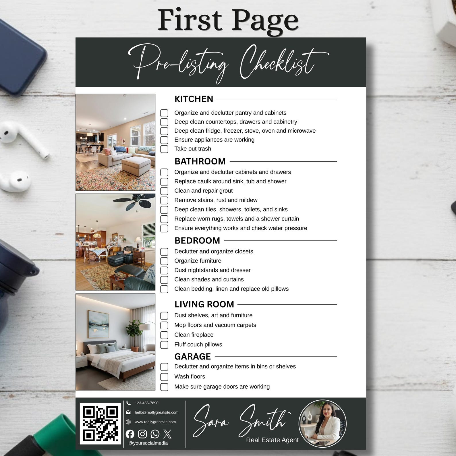 Pre Listing Packet Examples Editable Pre Listing Checklist Canva Template, Real Estate Seller Guide ...