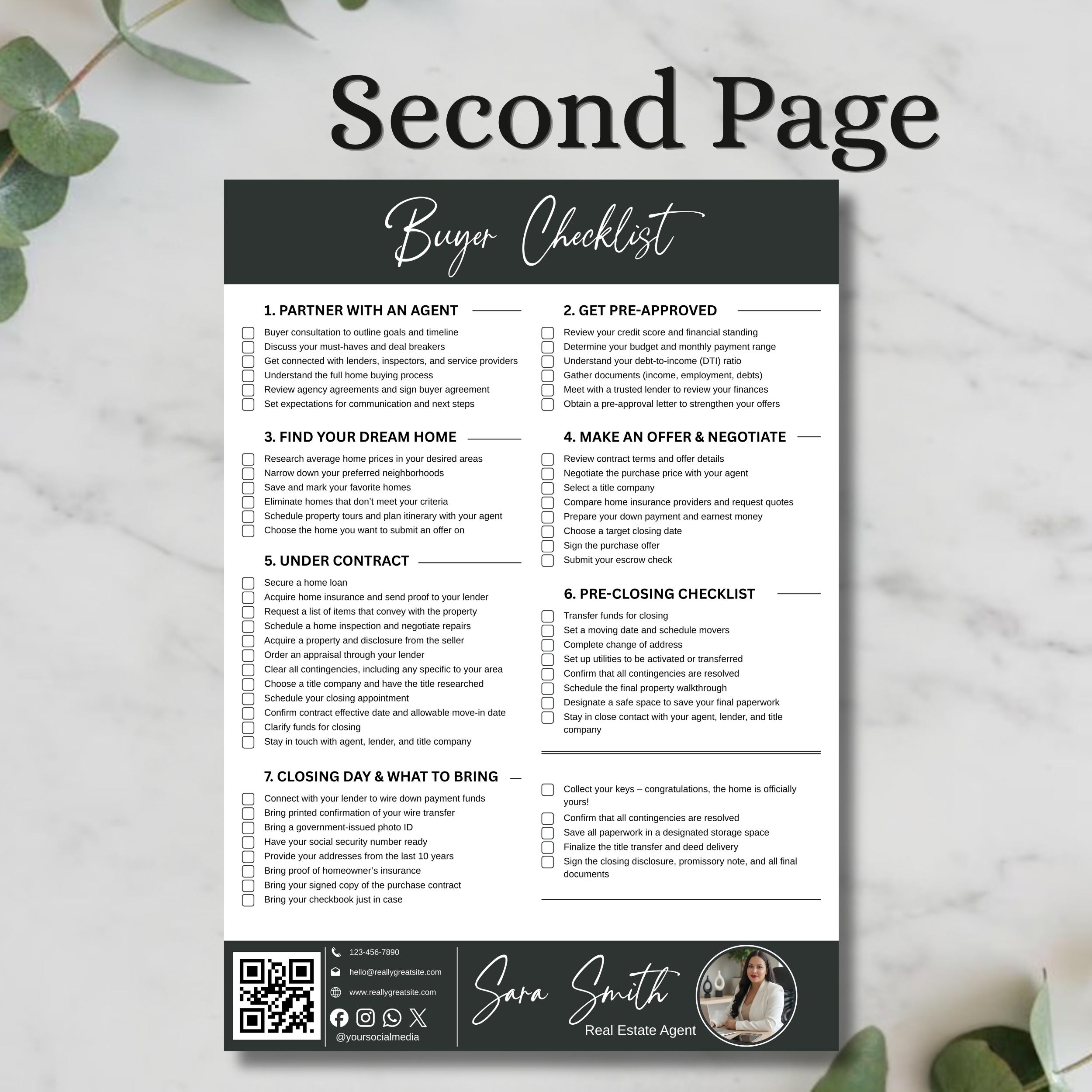 Editable Pre Listing Checklist Canva Template, Real Estate Seller Guide ...