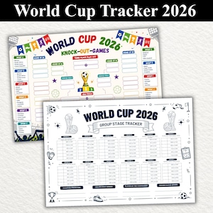 World Cup 2026 Printable Tracker, World Cup Bracket & Schedule Chart, Soccer Tournament Wall Chart, Group Stage Knockout Tracker