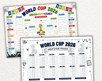 World Cup 2026 Printable Tracker, World Cup Bracket & Schedule Chart, Soccer Tournament Wall Chart, Group Stage Knockout Tracker